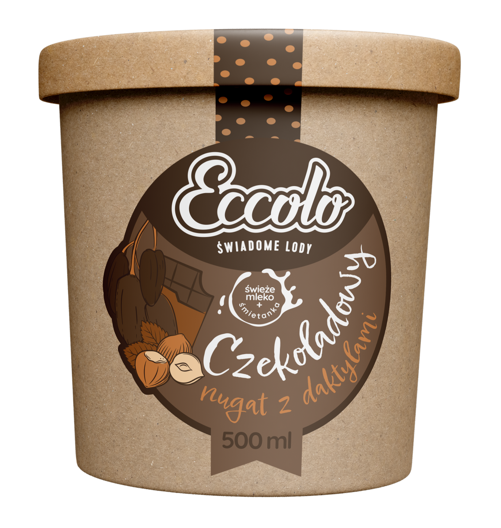 Lody czekolada nugatowa z daktylami