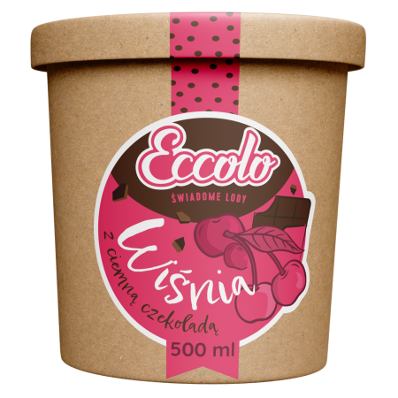 Sorbet wiśnia z ciemną czekoladą Sorbet wiśnia z ciemną czekoladą