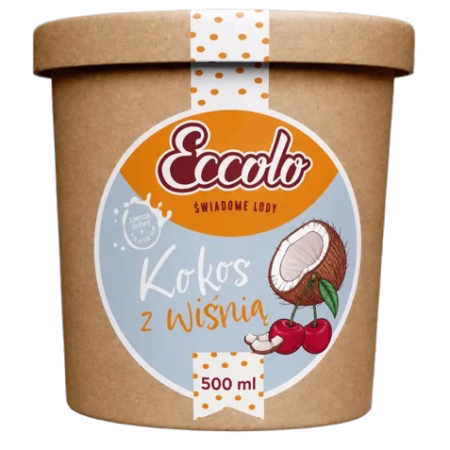 Kokos z wiśnią
