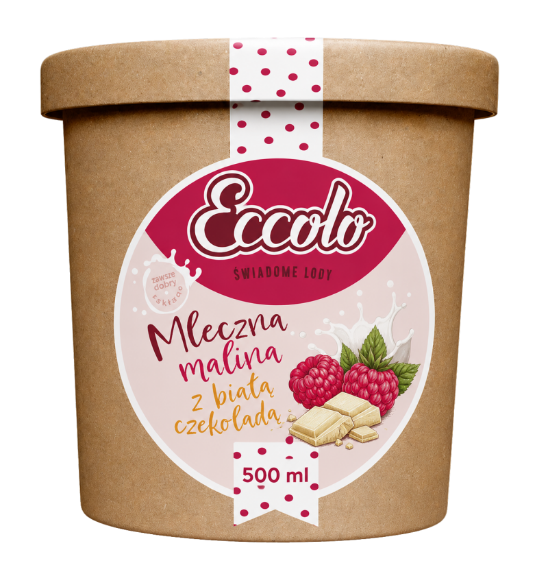 Mleczna malina z białą czekoladą