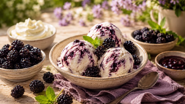 Lody Eccolo Mascarpone z&nbsp;jeżyną – smak końcówki lata zamknięty w&nbsp;gałce lodów